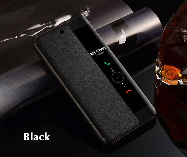 Huawei P10 P20 Leather Flip Phone Case