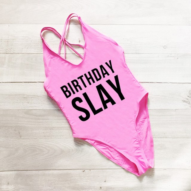 BIRTHDAY SLAY Swimsuit - various colours