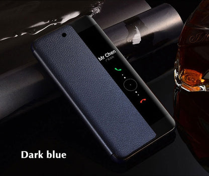 Huawei P10 P20 Leather Flip Phone Case