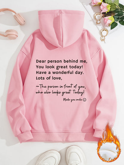 Fleece Lined Hoodie - Made You Smile