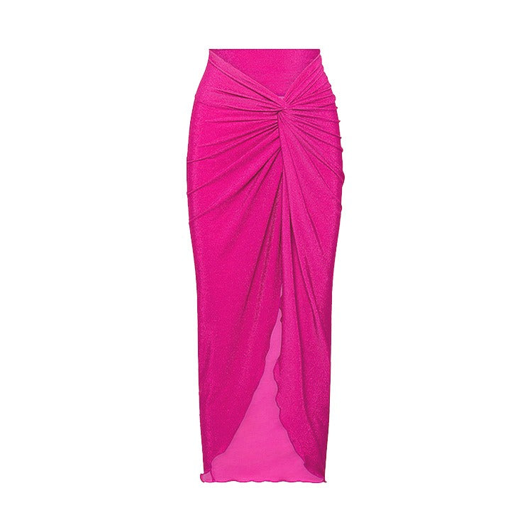 Swimsuit or Bikini Two Piece Set and Matching Cover All Skirt