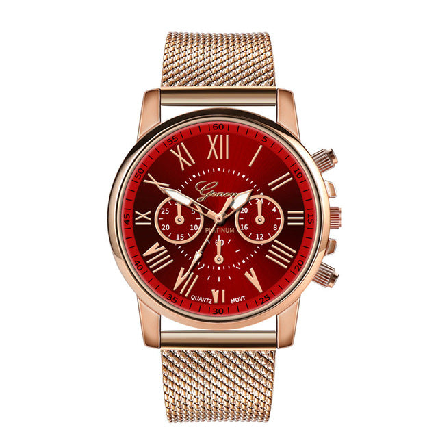 Ladies Quartz Wrist Watch - Leather Band