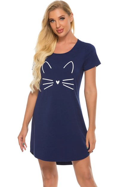 Ladie's Slogan Nightdress Pyjama
