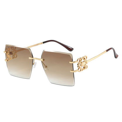 Ladies Square Frameless Sunglasses - various colours