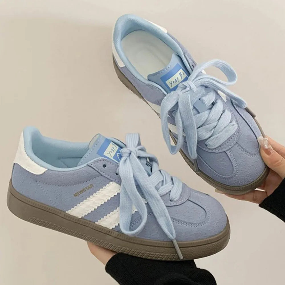 Contrast Round Toe Trainers