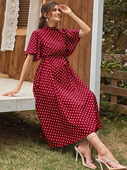 Ladies Polka Dot Maternity Dress  - Mum To Be - Pregnancy