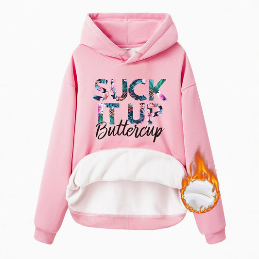 Fleece Lined Hoodie - Suck It Up