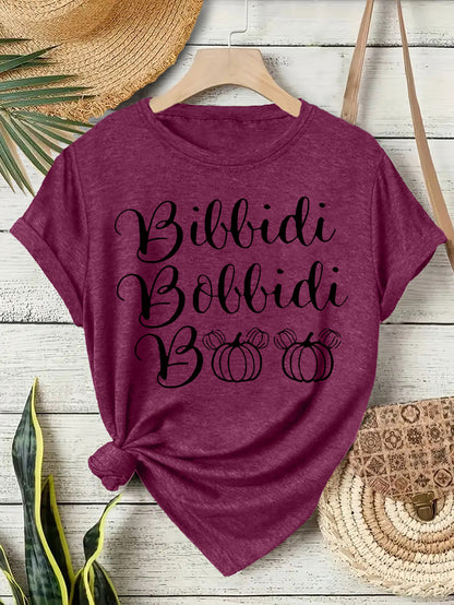 Halloween Slogan T Shirt - Bibbidi Bobbidi Boo