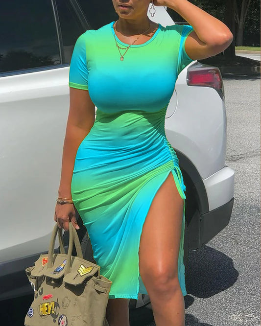 Women's Ombre Ruched Dress