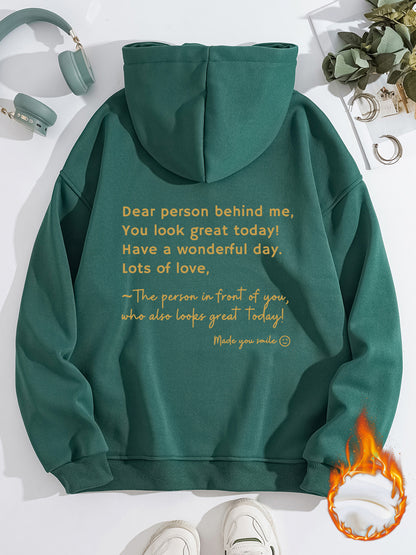 Fleece Lined Hoodie - Made You Smile