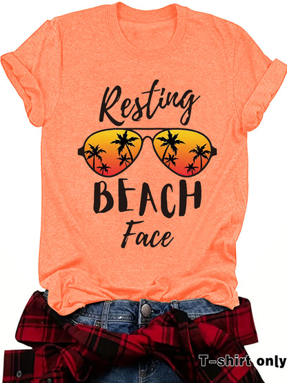 Slogan T Shirt - Resting Beach Face