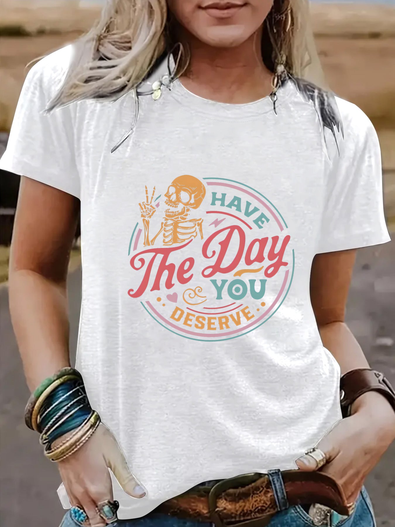 Slogan Halloween T Shirt - Day You Deserve