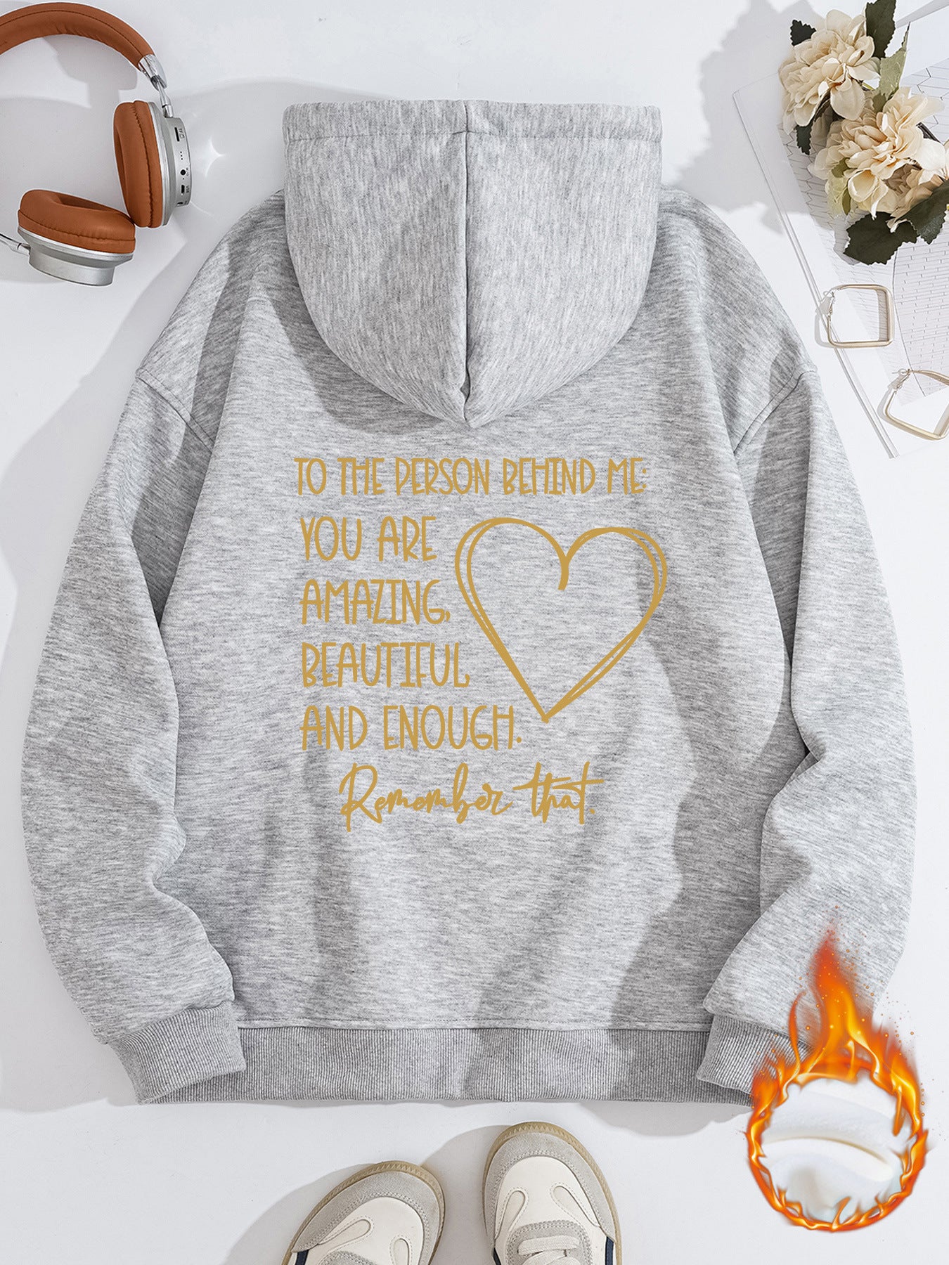 Fleece Lined Hoodie - Person Behind Me