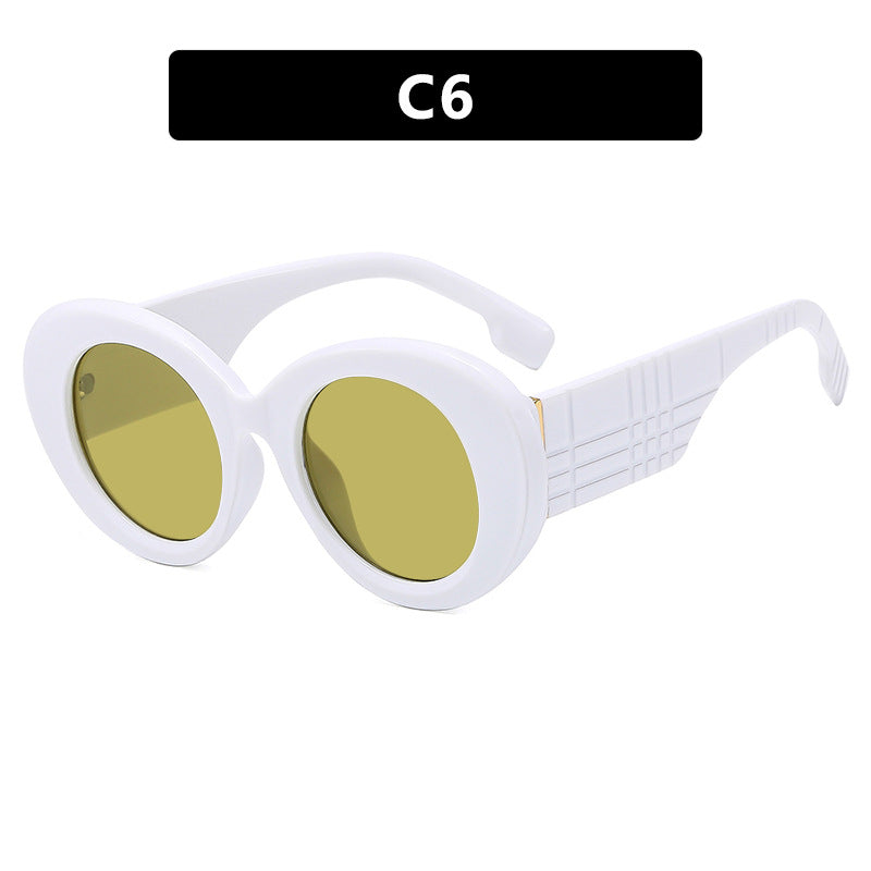 Ladies Large Frame Circular Sunglasses - various colours