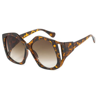 Ladies Large Frame Polygon Sunglasses - various colours