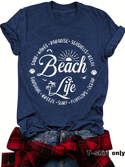 Slogan T Shirt - Beach Life