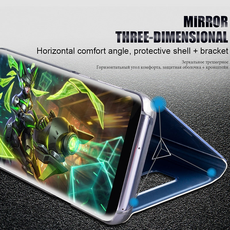 Samsung Phone Case Mirror Flip For Samsung Galaxy S10E S10 S9 S8 Plus Cover  Cover