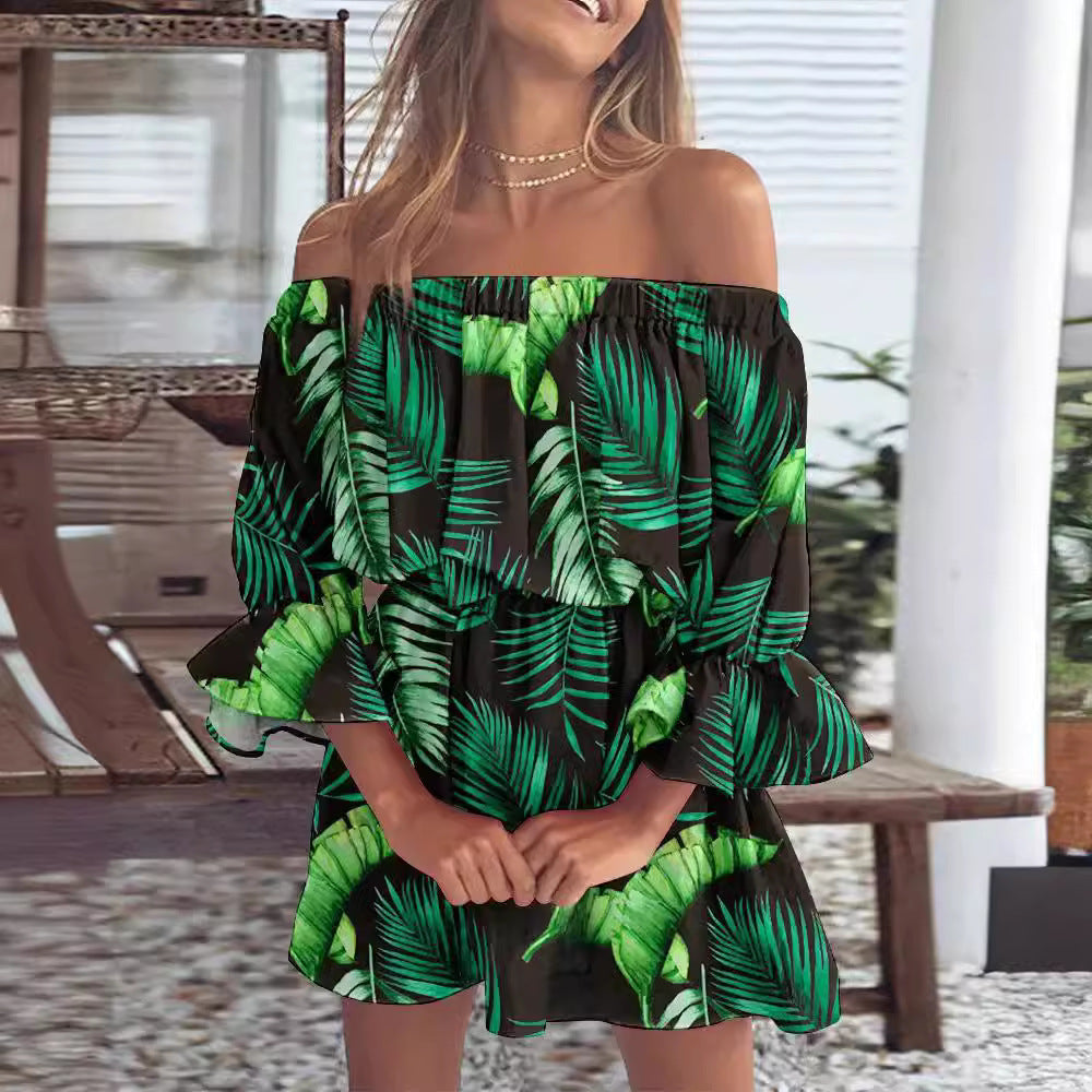 Ladies Summers Dress - Off The Shoulder - Various Colours - up to 3XL