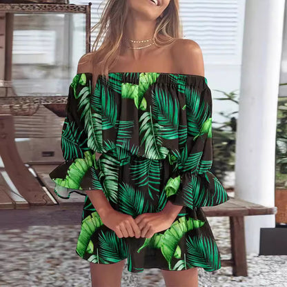 Ladies Summers Dress - Off The Shoulder - Various Colours - up to 3XL