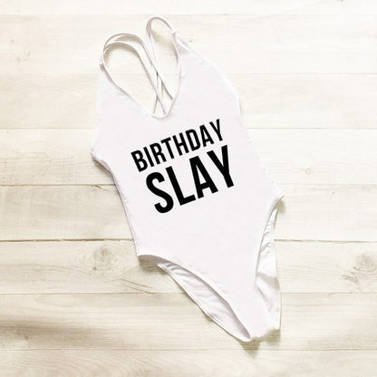 BIRTHDAY SLAY Swimsuit - various colours