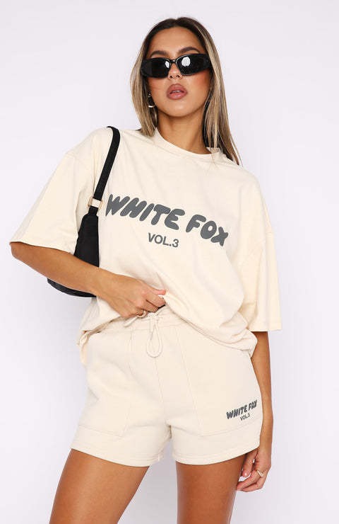 Women's T Shirt and Short Co-Ord Set - White Fox - various colours