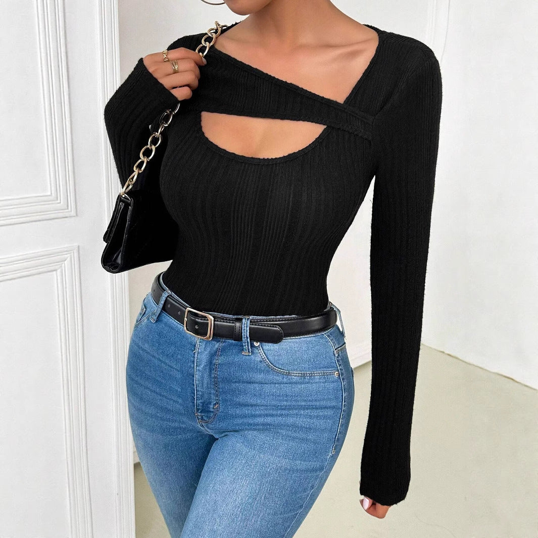 Women's Asymmetrical Long Sleeve Top