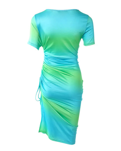 Women's Ombre Ruched Dress