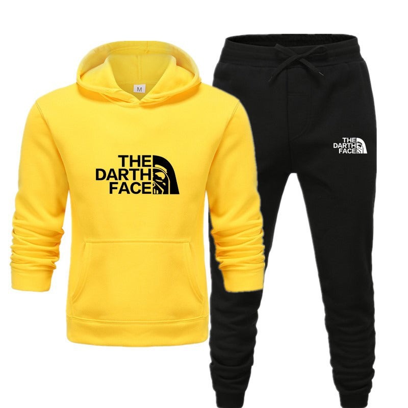 Men's Hoodie and Tracksuit Bottom Set - The Darth Face