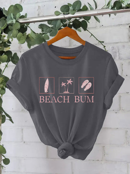 Slogan T Shirt - Beach Bum