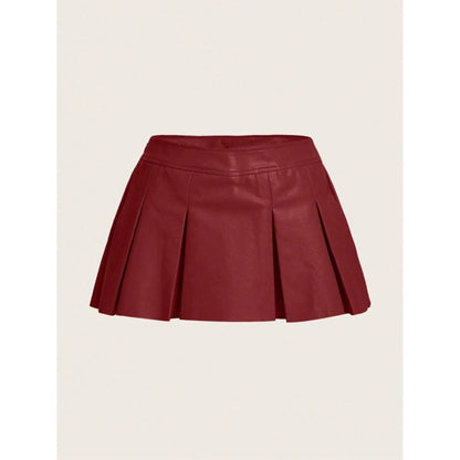 Faux Leather PU Wide Pleat Skirt - Various Colours