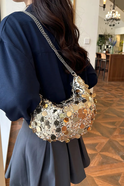 Sequin Chain Crossbody Bag - various colours