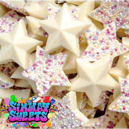 White Chocolate Jazzies Stars Retro Sweets Gift Jar - 545g