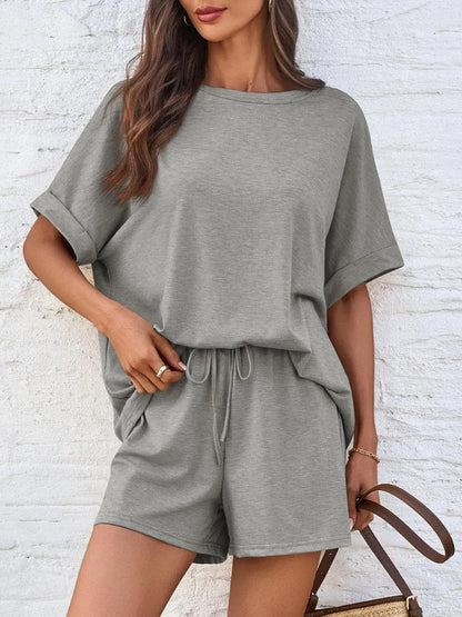 Women's T Shirt and Shorts Co-Ord Set