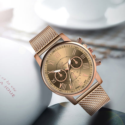 Ladies Quartz Wrist Watch - Leather Band