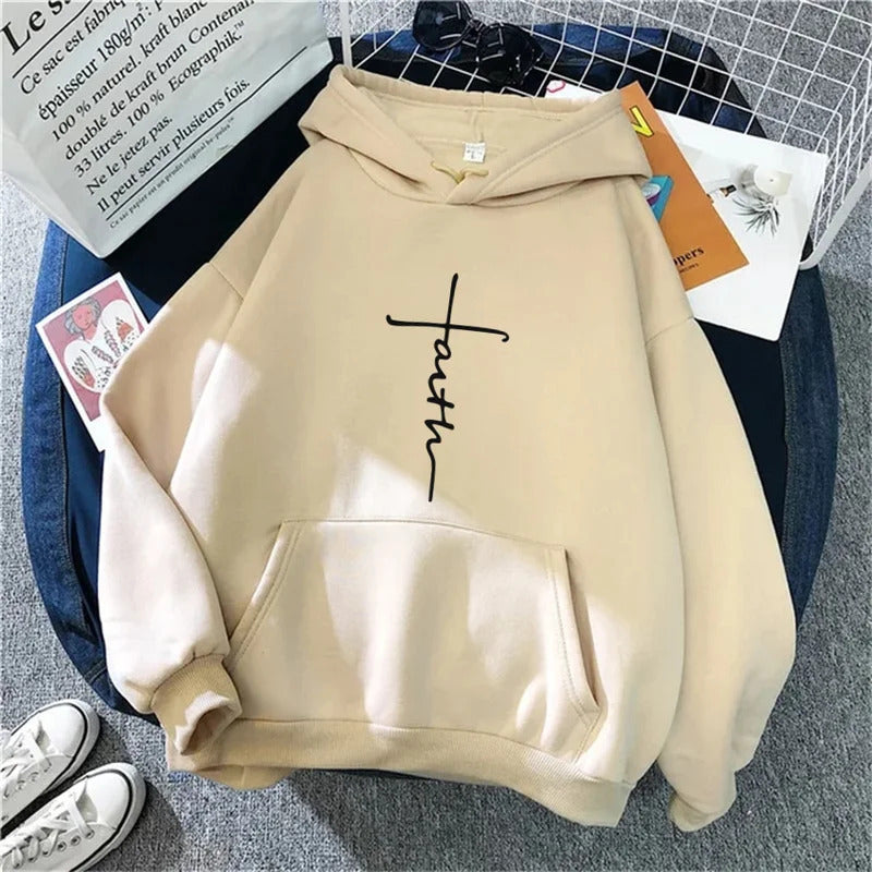 Unisex Hoodie - Faith Slogan - Up To 4XL