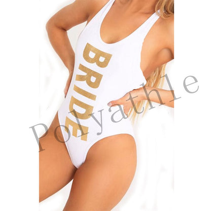 Swim Suit One Piece Bride Squad