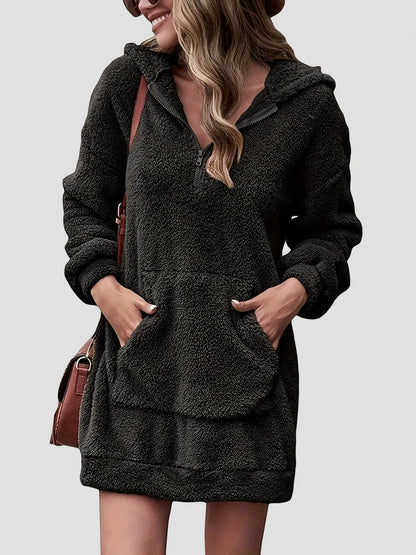 Half Zip Oversized Hoodie
