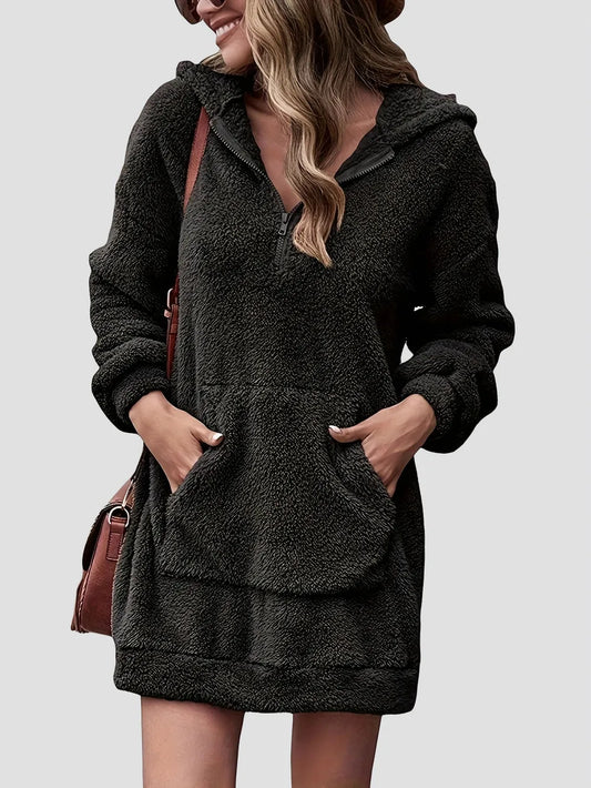 Half Zip Oversized Hoodie