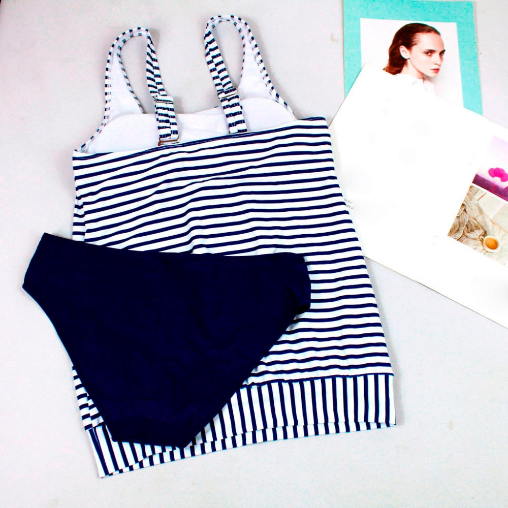 Bikini Two Piece Set Padded Tankini & Bottom