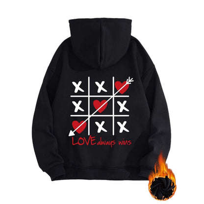 Valentines Inspired Hoodie - Hearts and Kisses
