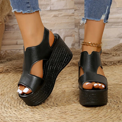 Women's Peep Toe Wedge Sandals