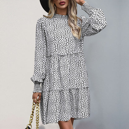 Leopard Print Long Sleeve Dress - Various Colours