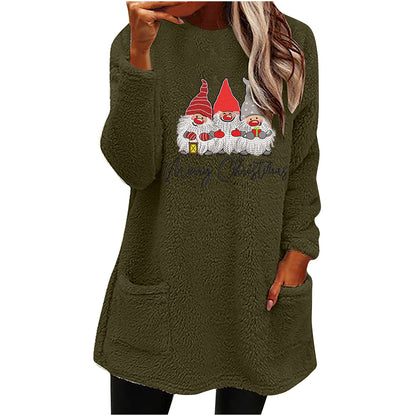 Christmas Fleece Jumper with Pockets - Gonk - Various Colours