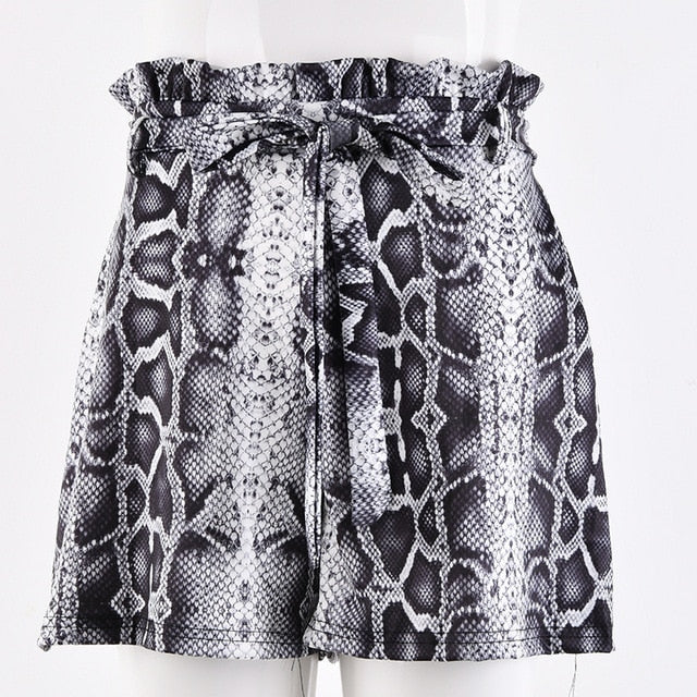 Women's Snake Print Shorts