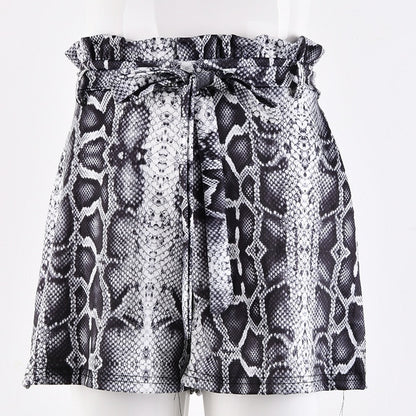 Women's Snake Print Shorts