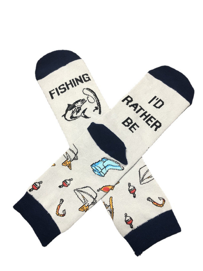 Socks - I'D RATHER BE Slogan