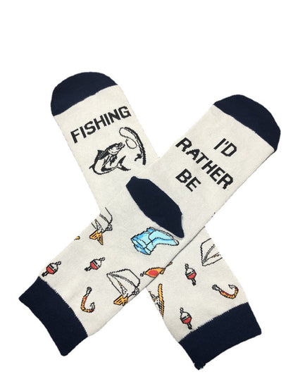 Socks - I'D RATHER BE Slogan