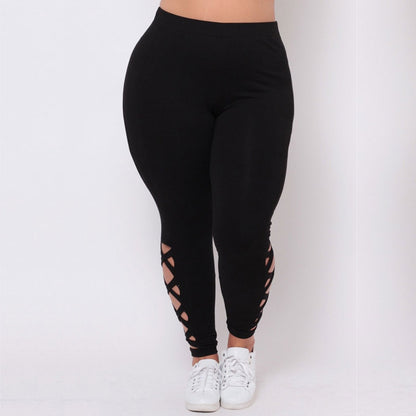 Women's Leggings - Cut Out Detail - Plus Size