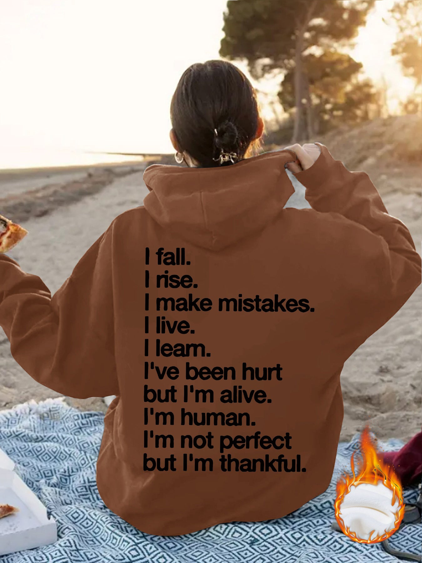 Hoodie - Not Perfect But Thankful - Various Colours