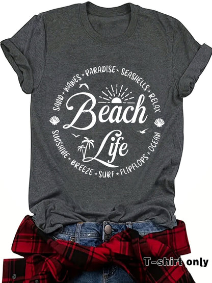 Slogan T Shirt - Beach Life